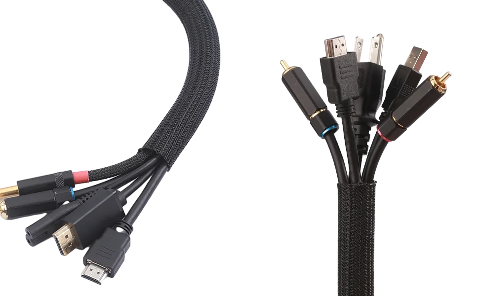 Cord Protector Wire Loom Tubing Cable Sleeve Split Sleeving for USB Cable Power Cord Audio Video Cable TV Computer Home Auto