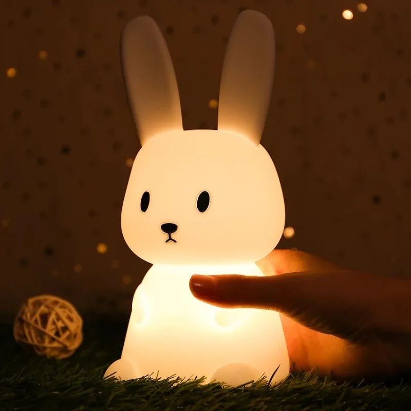 LED Night Light – Silicone Rabbit Touch Sensor Lamp