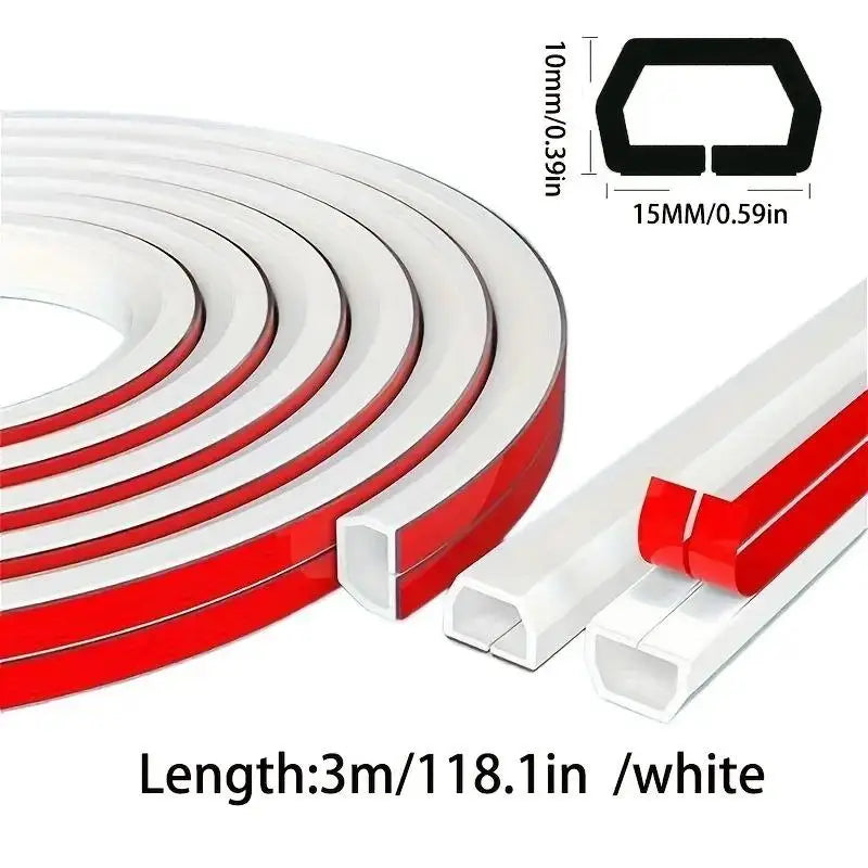 Trapezoid Slot Floor Cord Cover Cord Protector Extension Wiring Duct 3M 15mm Electric Wire Slot Cable Manage Cable Hider Organiz