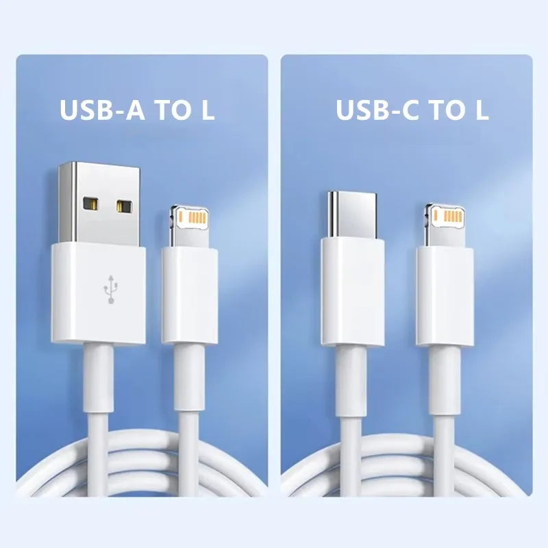 4-35W USB-C to USB-A Fast Charging Cable – PD Rapid Charger for iPhone & Android (Multiple Lengths)