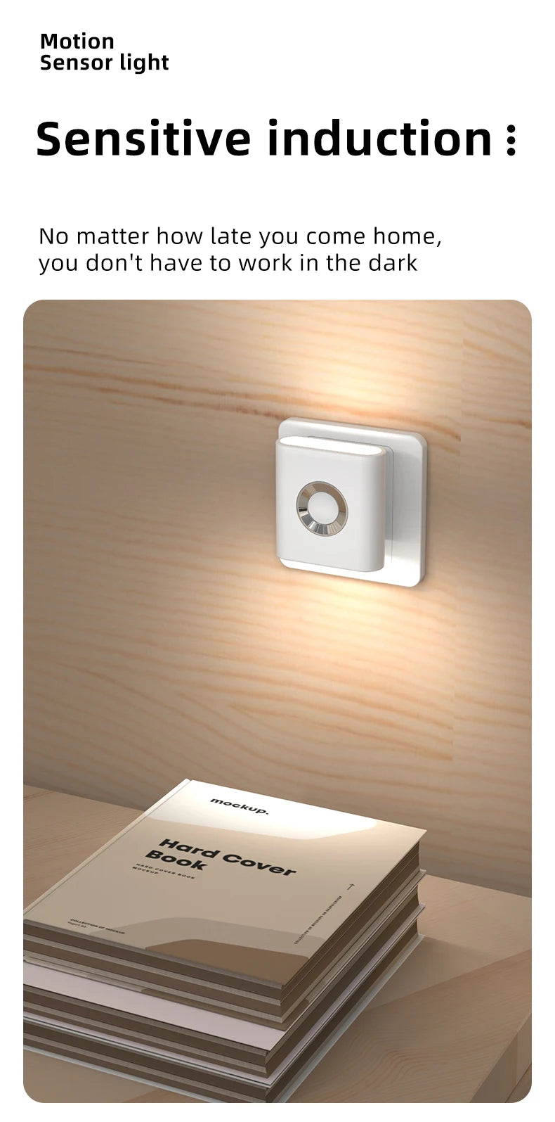 GGbingo Rechargeable Smart Home LED Night Light with Motion Sensor