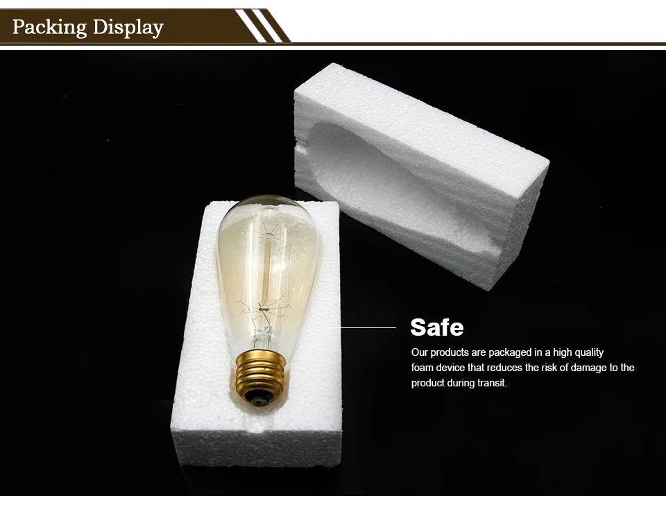 Vintage Edison Bulb E27 40w 220v Ampoule Vintage Bulb Edison Lamp Filament Incandescent Light Bulb Indoor Decor Edison Lamp