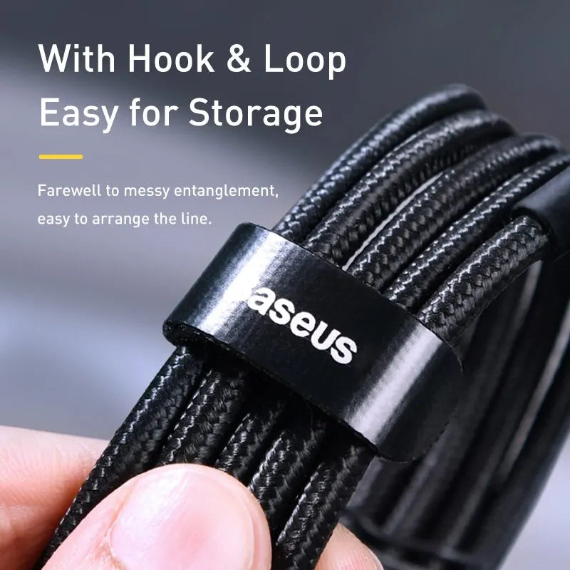 4-Baseus USB-C to USB-C 100W Fast Charging Cable – 5A PD Quick Charge for MacBook, Apple , Samsung