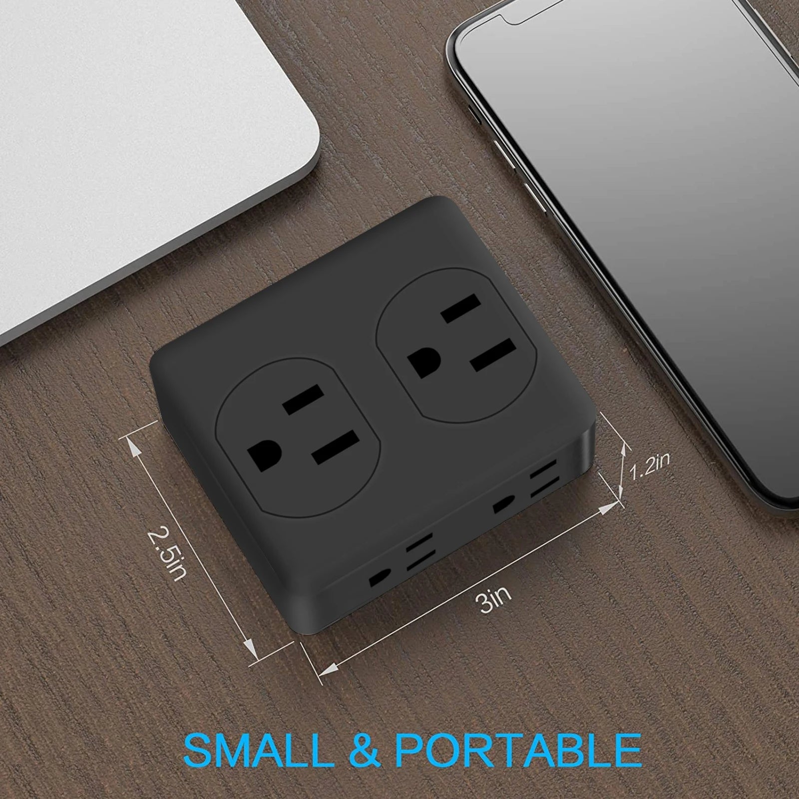 1-6-Outlet Wall Plug Extender with USB & Surge Protection | LenxPlugs