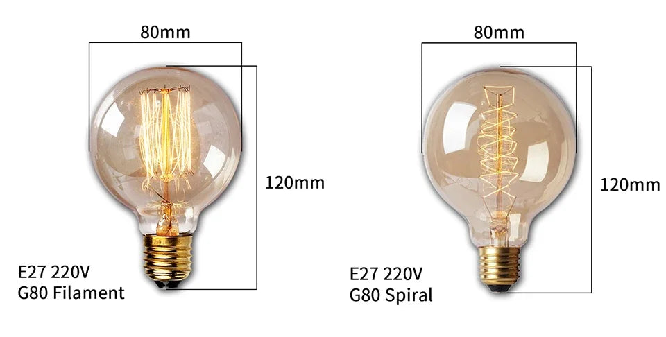 Vintage Edison Bulb E27 40w 220v Ampoule Vintage Bulb Edison Lamp Filament Incandescent Light Bulb Indoor Decor Edison Lamp