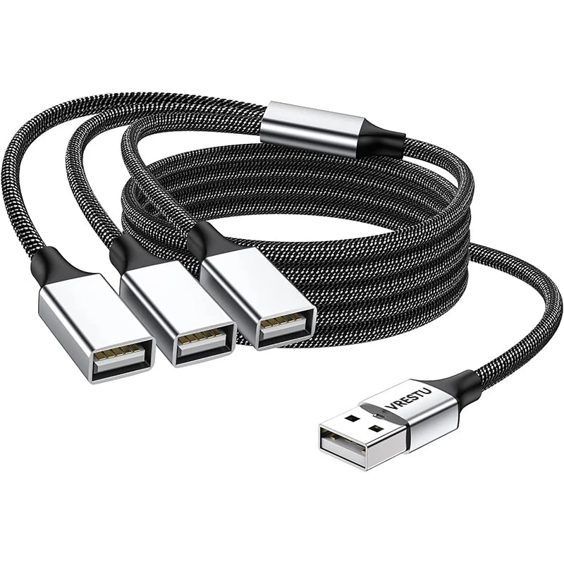 4-USB to 3 USB 2.0 HUB Dual 4Port Multi Splitter Adapter OTG for PC Laptop Surface Computer Accessories USB A Extension Power Data