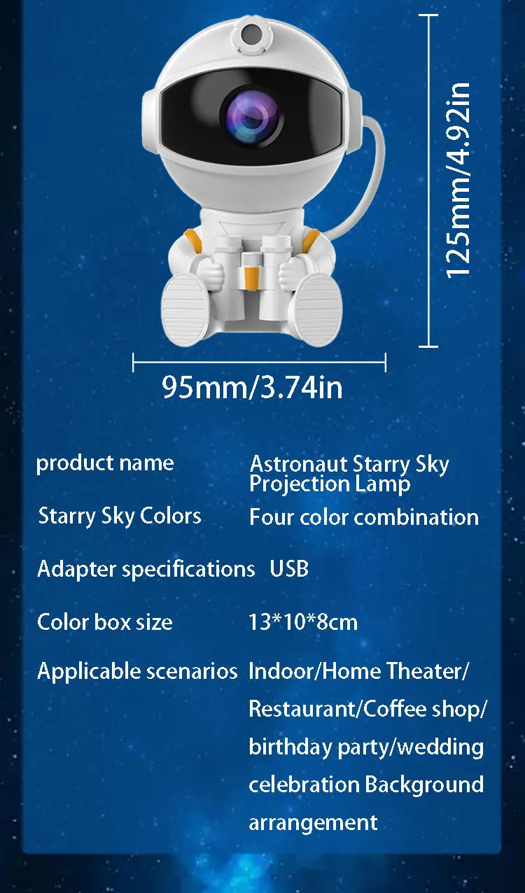 Astronaut Projector Galaxy Starry Night Lights for Bedroom LED Nebula Lamp Decoration Child Adult Holiday Gift