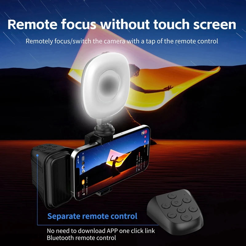 Phone Bluetooth Handheld Sefile Stick Handle Stabilizer Vlog Selfie Fill Light Photography Accessories