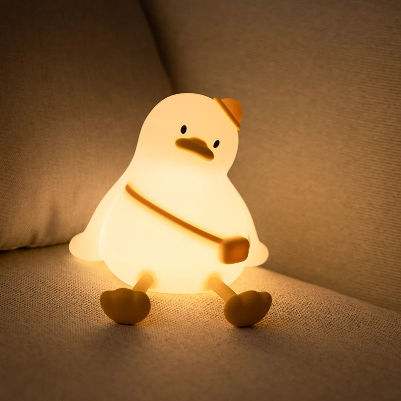 Novelty Animal Silicone Night Light Fox Rabbit Nursery Nightlight Rechargeable Timing Touch Sensor Bedside Table Lamp For Room