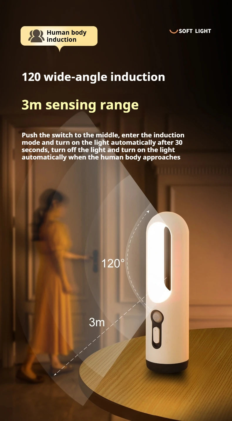 JustLang LED Motion Sensor Night Light – Portable 2-in-1 Flashlight