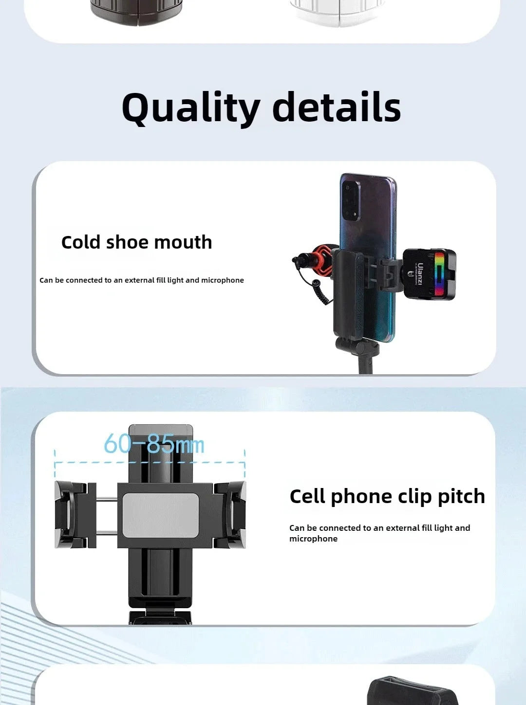 4-Super Mini Selfie Stick Portable Phone Holder Shooting Aid Versatile Integrated Design Bluetooth Remote For Live Broadcas