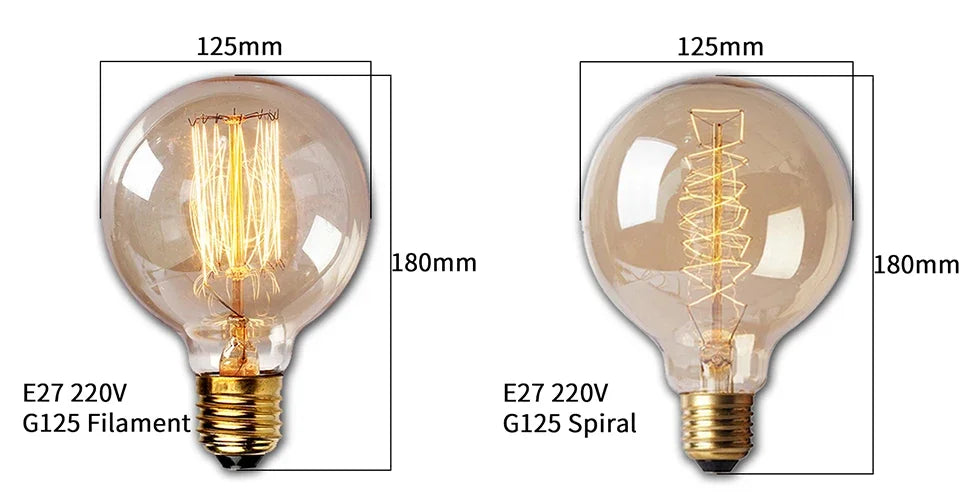 Vintage Edison Bulb E27 40w 220v Ampoule Vintage Bulb Edison Lamp Filament Incandescent Light Bulb Indoor Decor Edison Lamp