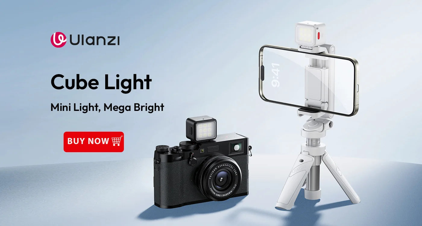 Ulanzi MA35 Selfie HandGrip Booster Bluetooth Shutter for iPhone 16 15 Android phone Photo Stabilizer Cold Shoe 1/4" Screw Mount