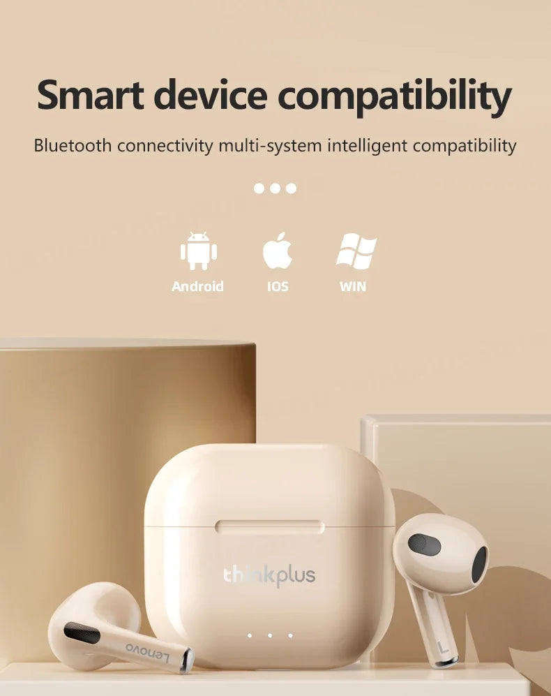 Original Lenovo LP40 Plus Wireless Headphones TWS 5.3 Bluetooth Headset Music Game Earphones Sport Call Noise Reduction Eaubuds