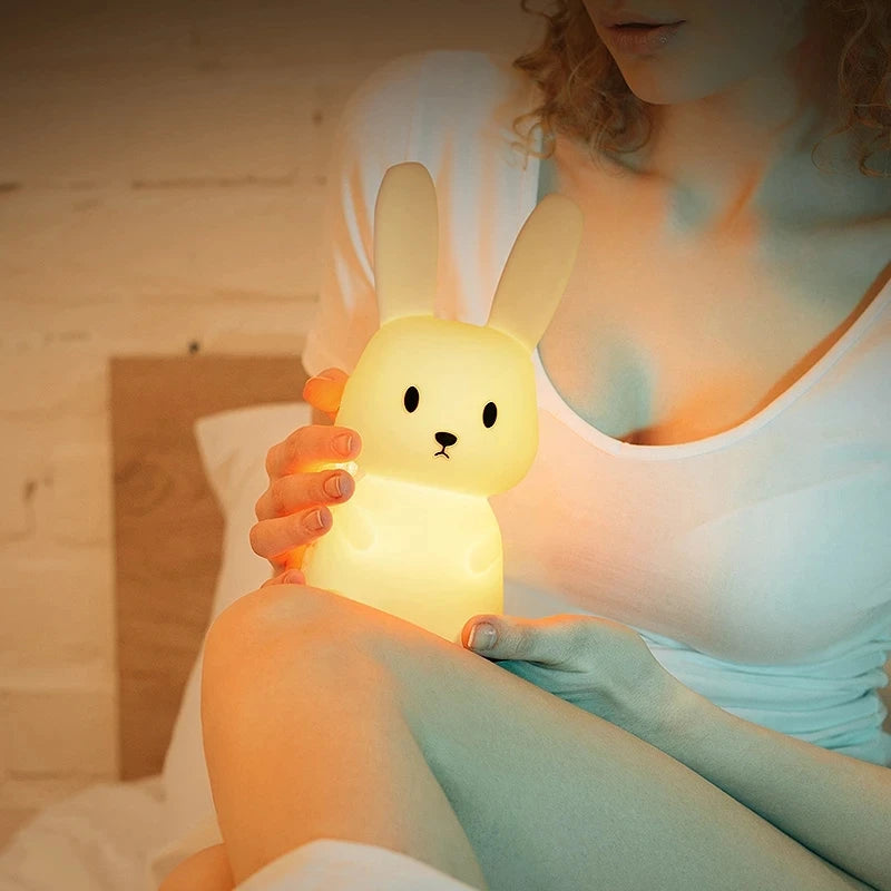 LED Night Light – Silicone Rabbit Touch Sensor Lamp