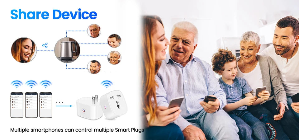 2-16A Smart Plug EU UK US Energy Monitor WiFi Socket Remote Control Timer Alexa Google Home for Electrical Socket Accessories