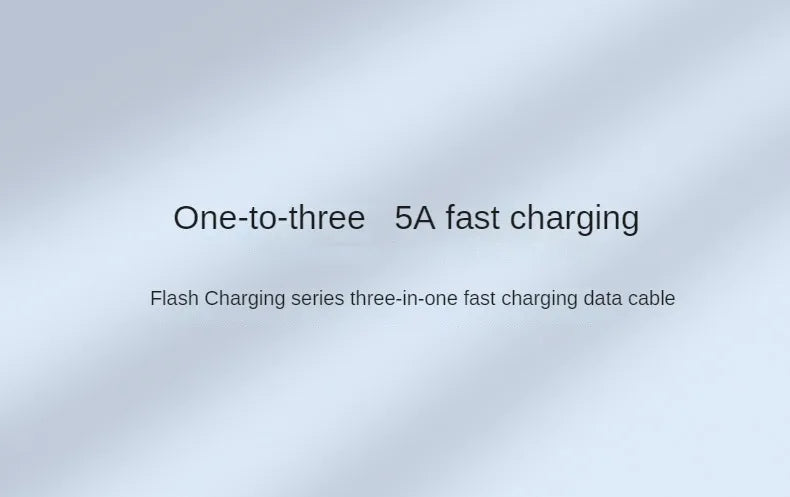 3 in 1 USB Charge Cable 3 Type-C 3 Micro USB Spliter Cord Fast Charging 5A For Mobile Phone Power Bank Charging Together 1.2m