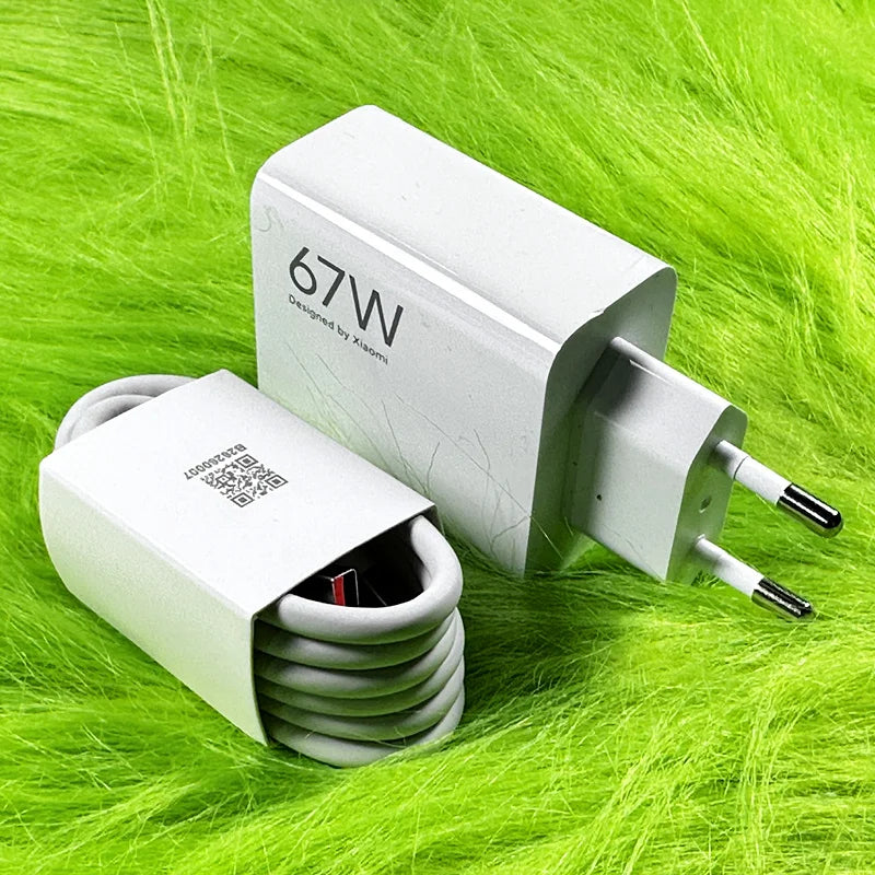 Xiaomi Charger 67W EU Fast Charge Power Adapter 6A Type C Cable For Xiaomi 12 11 POCO X5 X4 Pro Redmi Note 9 10 11 Pro