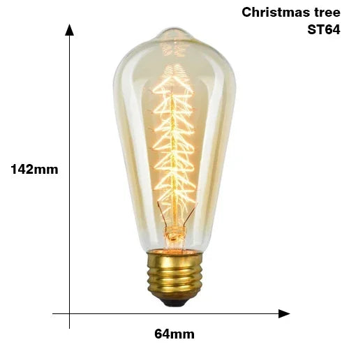 Vintage Edison Bulb E27 40w 220v Ampoule Vintage Bulb Edison Lamp Filament Incandescent Light Bulb Indoor Decor Edison Lamp