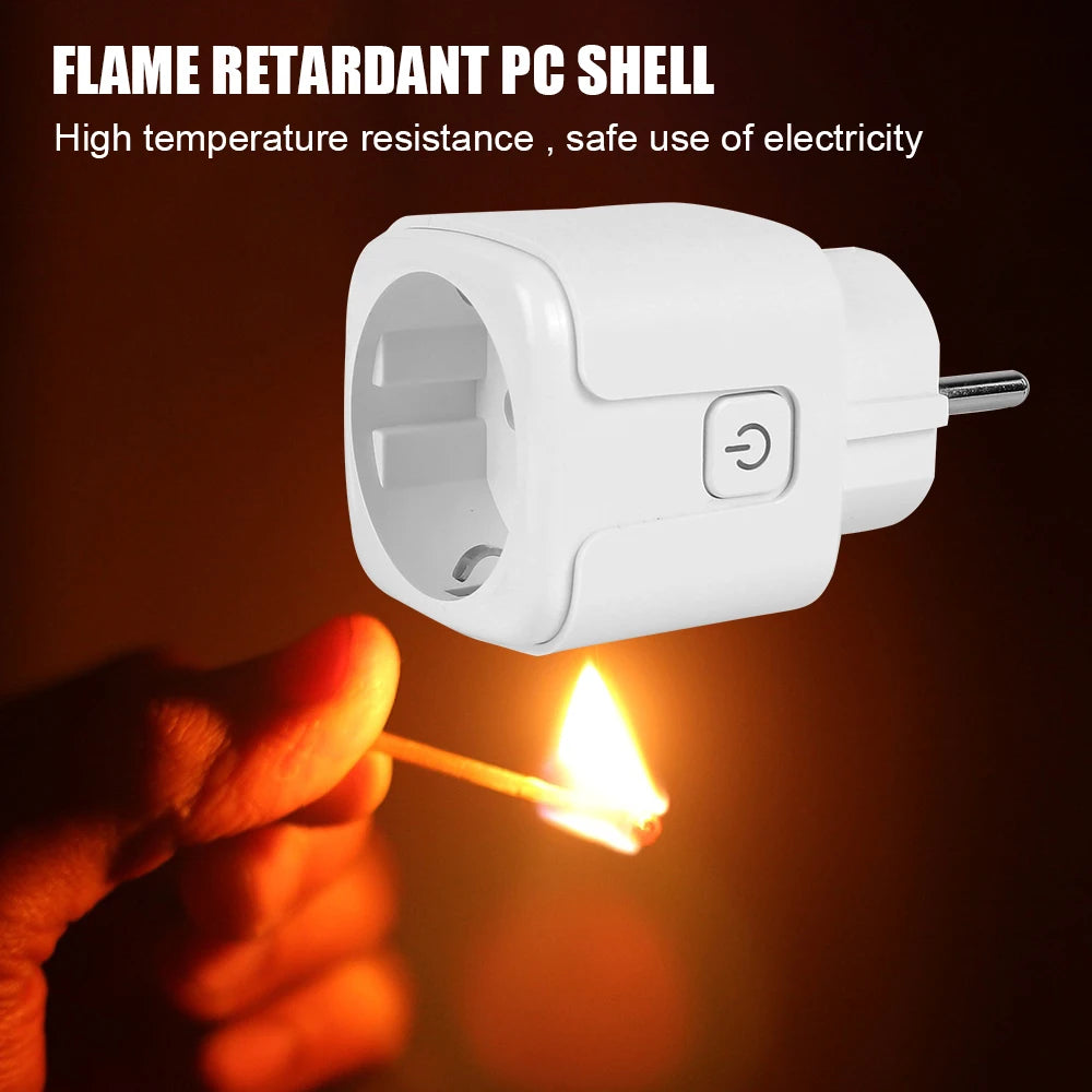2-Smart Plug Work with Alexa Google Home Assistant WiFi EU/US/BR Socket Tuya Life APP Power Monitor Timer 16A Wall Charger