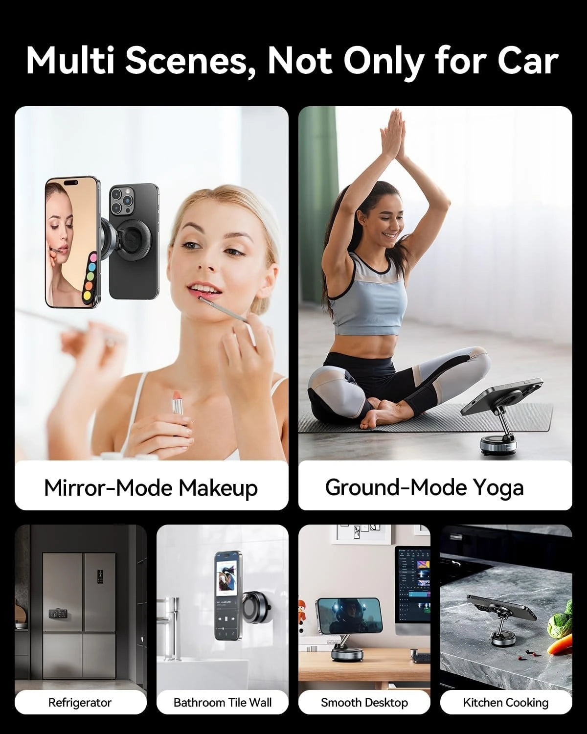 2025 Upgraded Vacuum Magnetic Phone Holder, for Magsafe Suction Cup Phone Mount Car Truck Accessories for Women Men