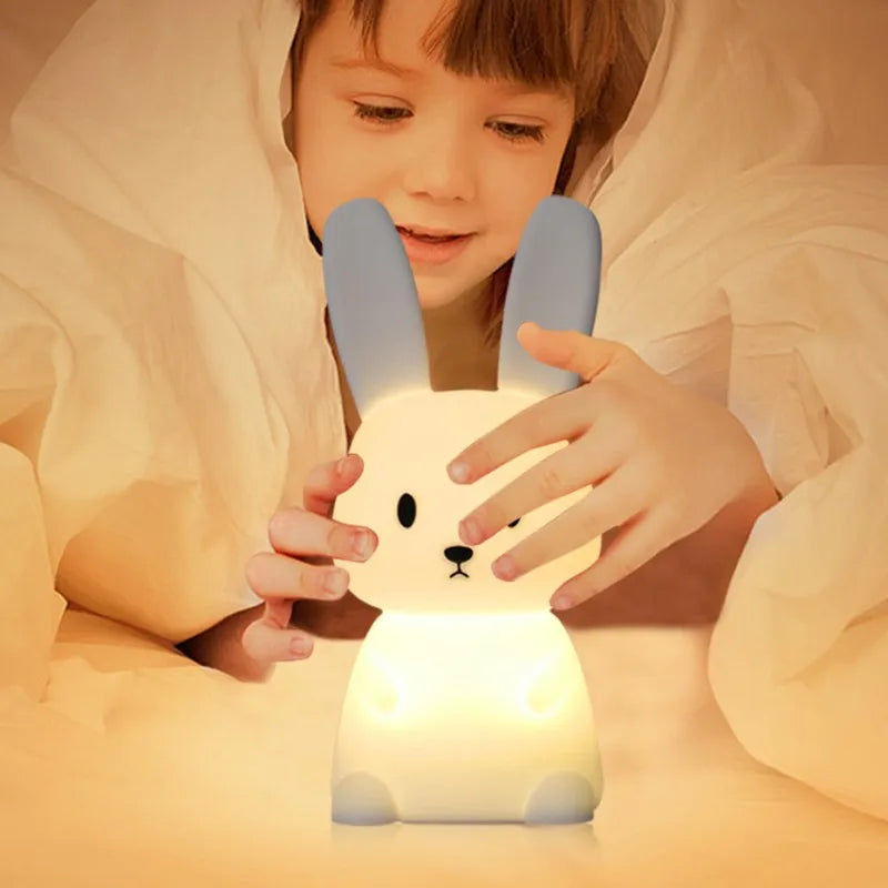 LED Night Light – Silicone Rabbit Touch Sensor Lamp
