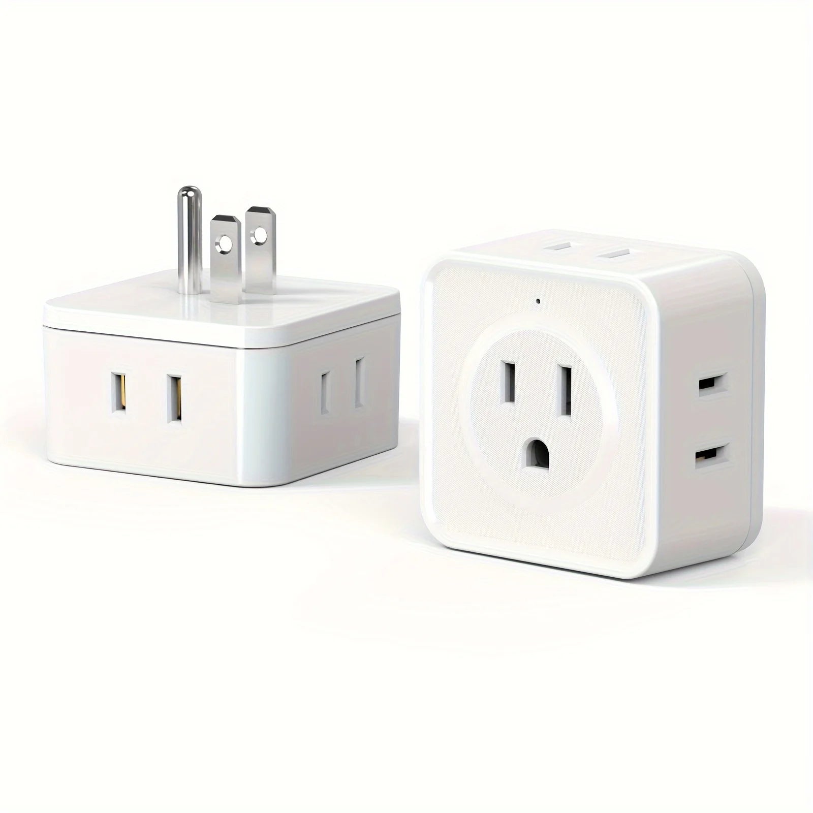 US Plug Multi Tap Universal Power Strip Wall Outlet Extender 5 AC Outlets,Small Electrical Socket Splitter Travel Home Office