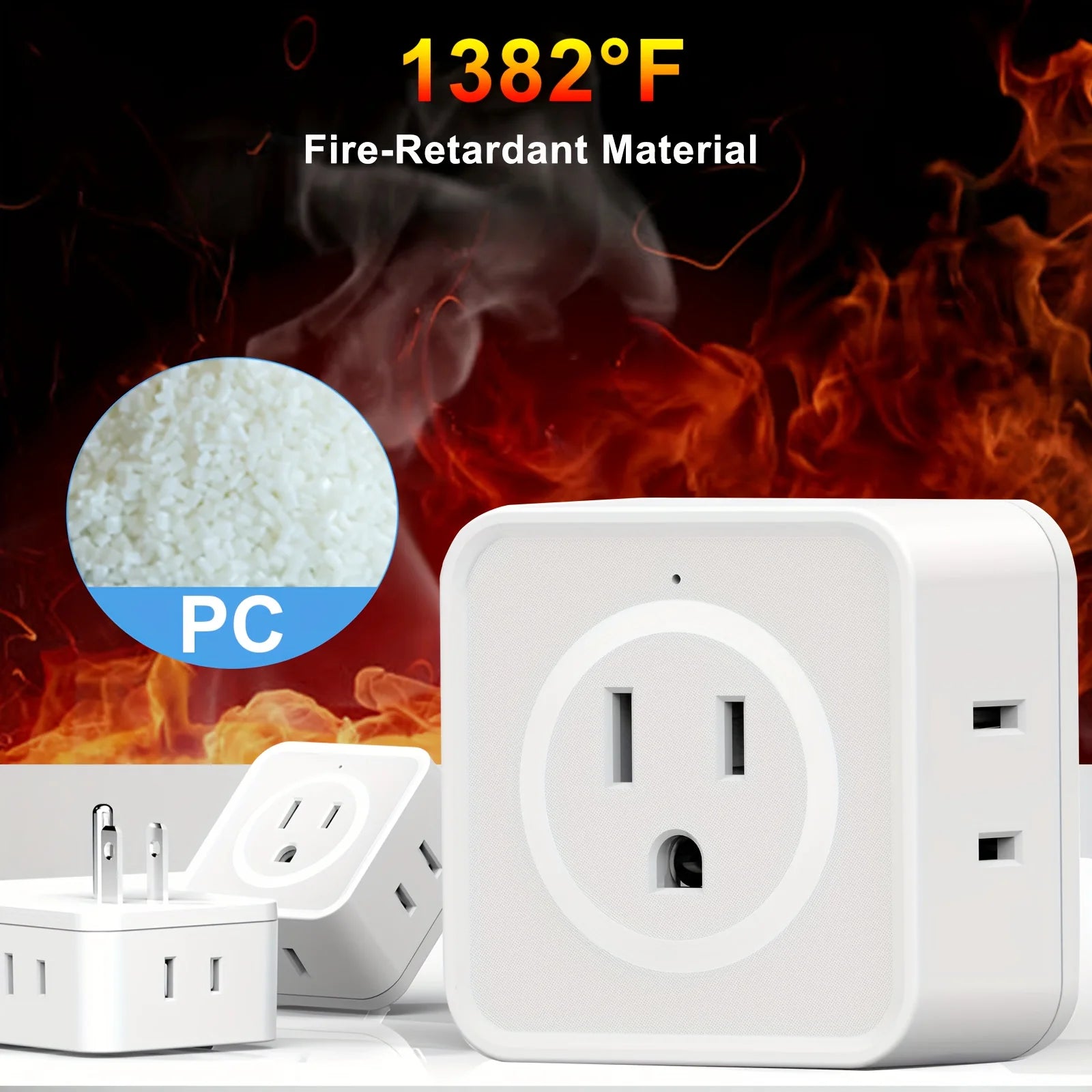 US Plug Multi Tap Universal Power Strip Wall Outlet Extender 5 AC Outlets,Small Electrical Socket Splitter Travel Home Office