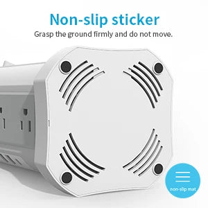 10FT Extension Cord with 12 AC Outlets 5 USB Charging Ports(1 USB C PD18W) PASSUS Surge Protector Power Strip Tower