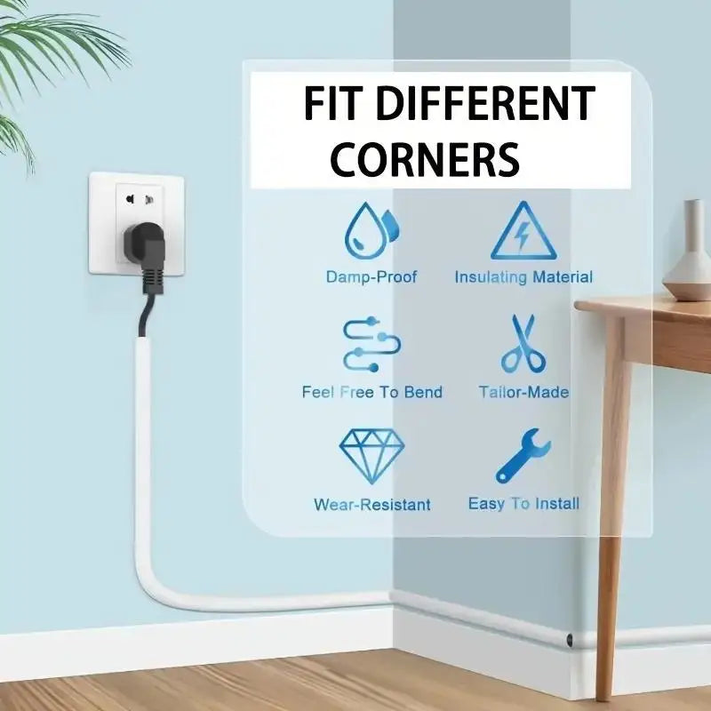 Trapezoid Slot Floor Cord Cover Cord Protector Extension Wiring Duct 3M 15mm Electric Wire Slot Cable Manage Cable Hider Organiz