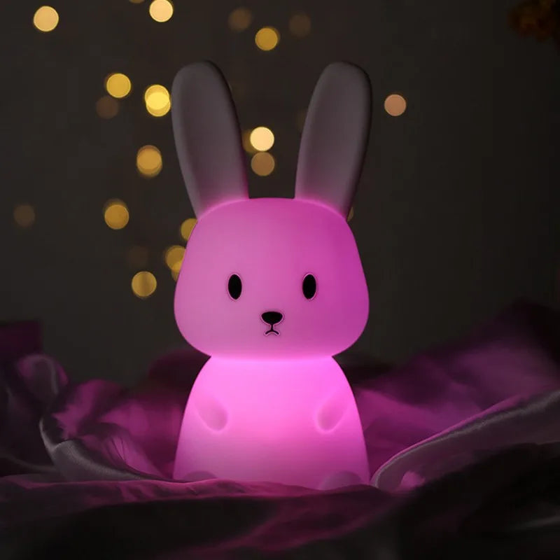 LED Night Light – Silicone Rabbit Touch Sensor Lamp