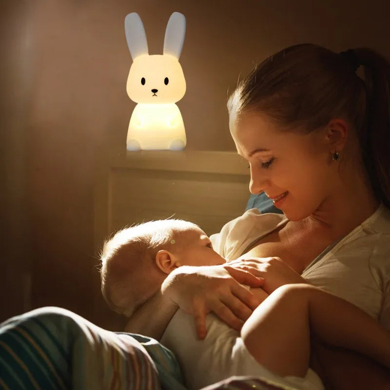 LED Night Light – Silicone Rabbit Touch Sensor Lamp