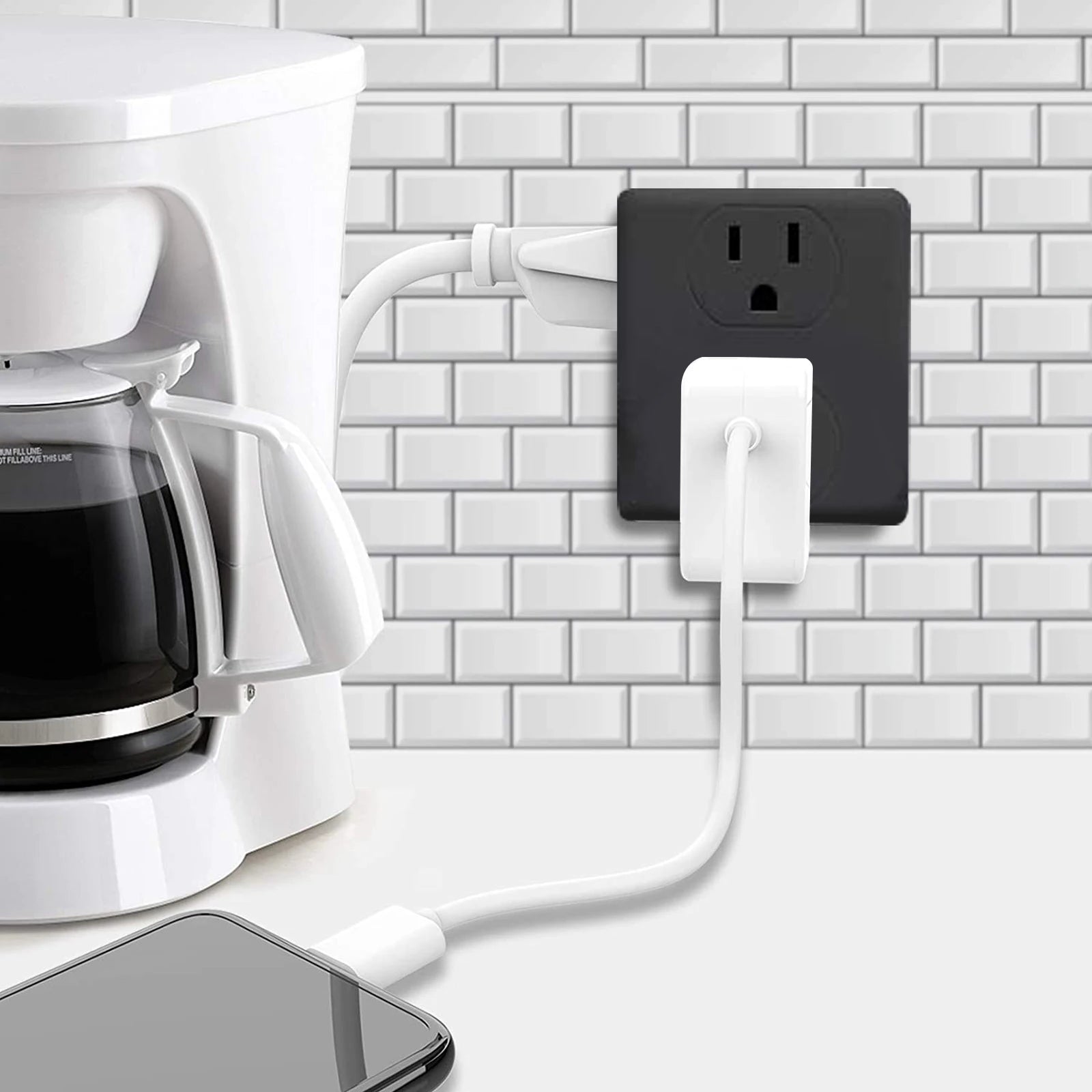 1-6-Outlet Wall Plug Extender with USB & Surge Protection | LenxPlugs