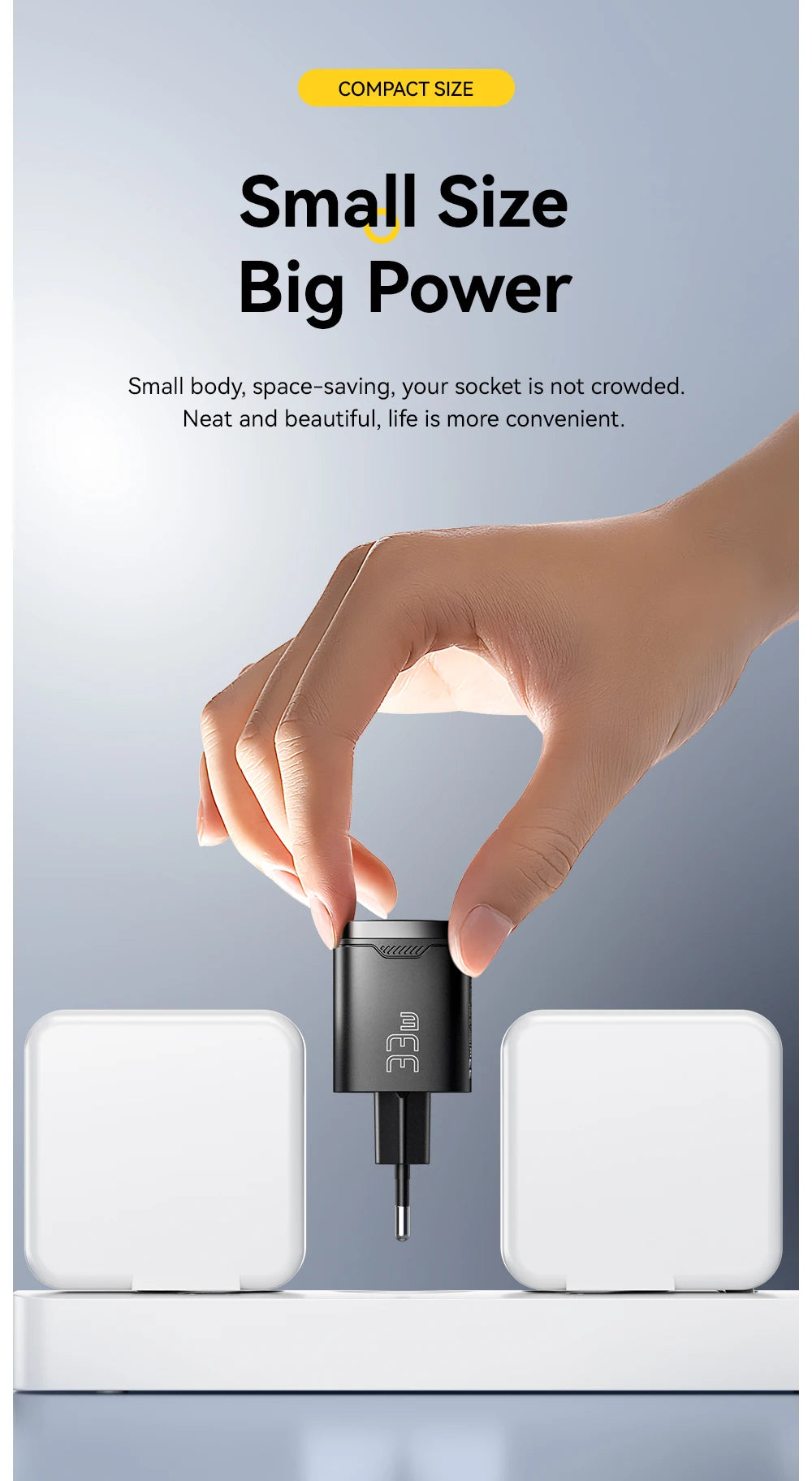 Essager 33W GaN USB Type C Charger Digital Display PD Fast Charging For  iPhone 16 15 14 Pro Max iPad Mini 6 Xiaomi Samsung S22