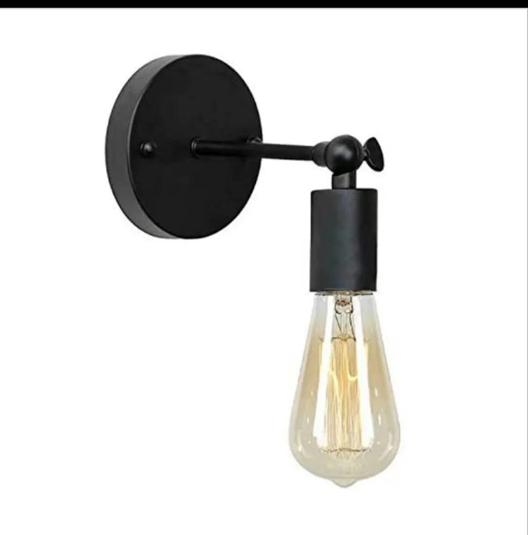 Vintage American Country Style Hemp Rope Wood Wall Light (E27, No Bulb)