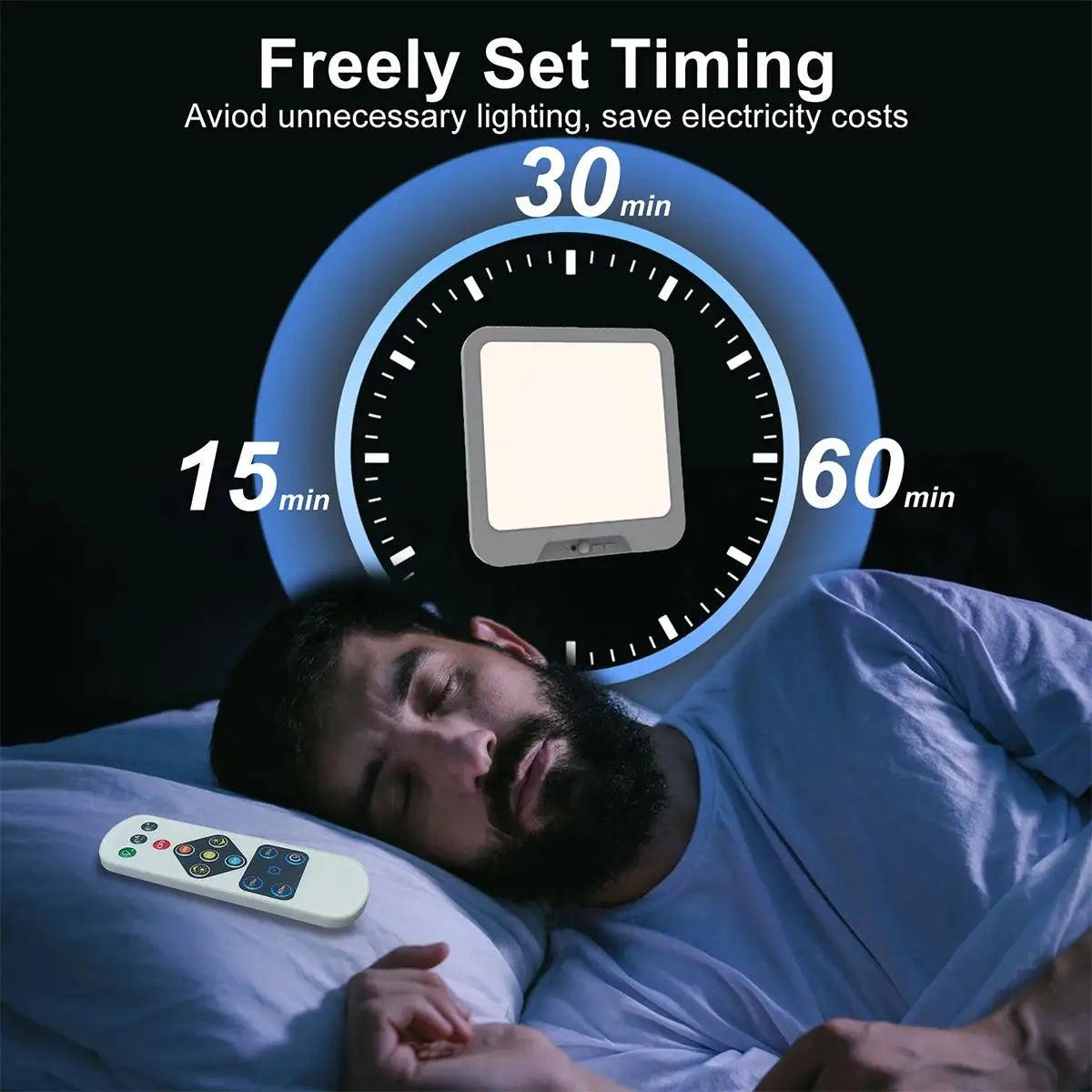 Wireless Motion Sensor LED Ceiling Light – Remote & Timer