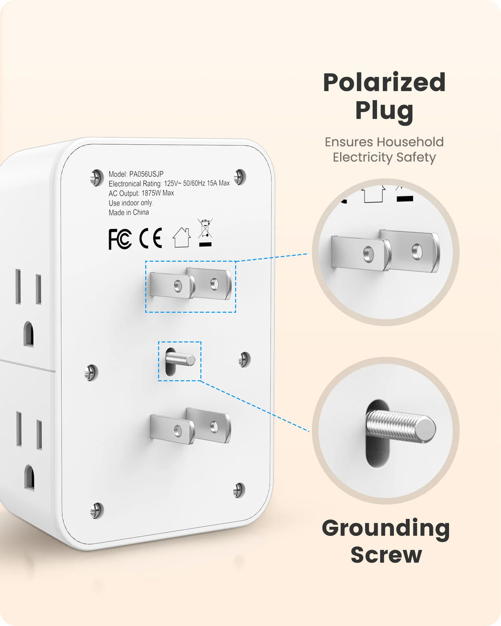 LENCENT -in- US wall outlet adapter