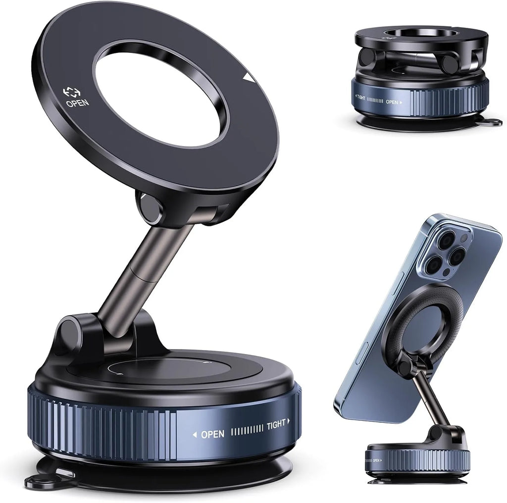 2025 Upgraded Vacuum Magnetic Phone Holder, for Magsafe Suction Cup Phone Mount Car Truck Accessories for Women Men