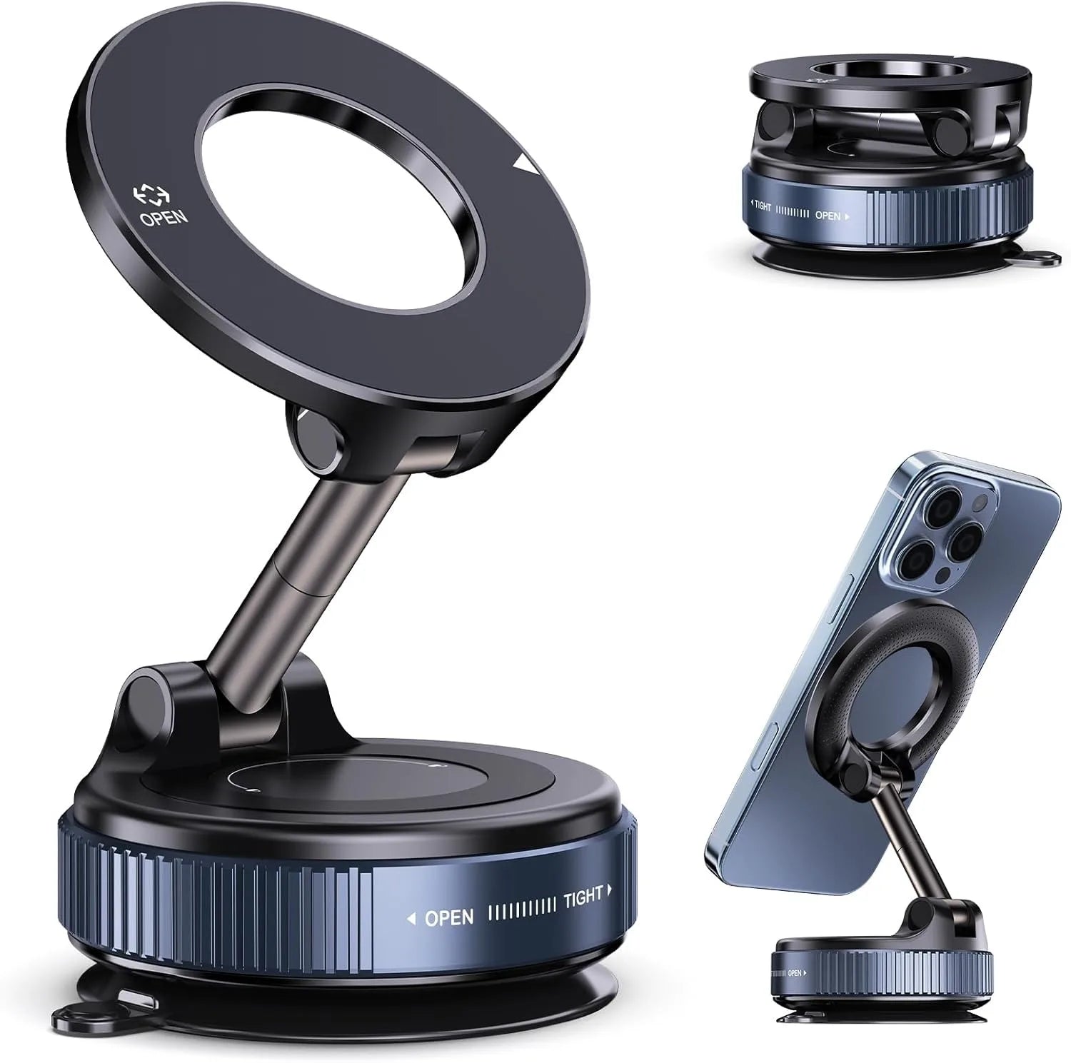 2025 Upgraded Vacuum Magnetic Phone Holder, for Magsafe Suction Cup Phone Mount Car Truck Accessories for Women Men