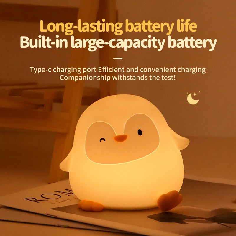 Novelty Animal Silicone Night Light Fox Rabbit Nursery Nightlight Rechargeable Timing Touch Sensor Bedside Table Lamp For Room
