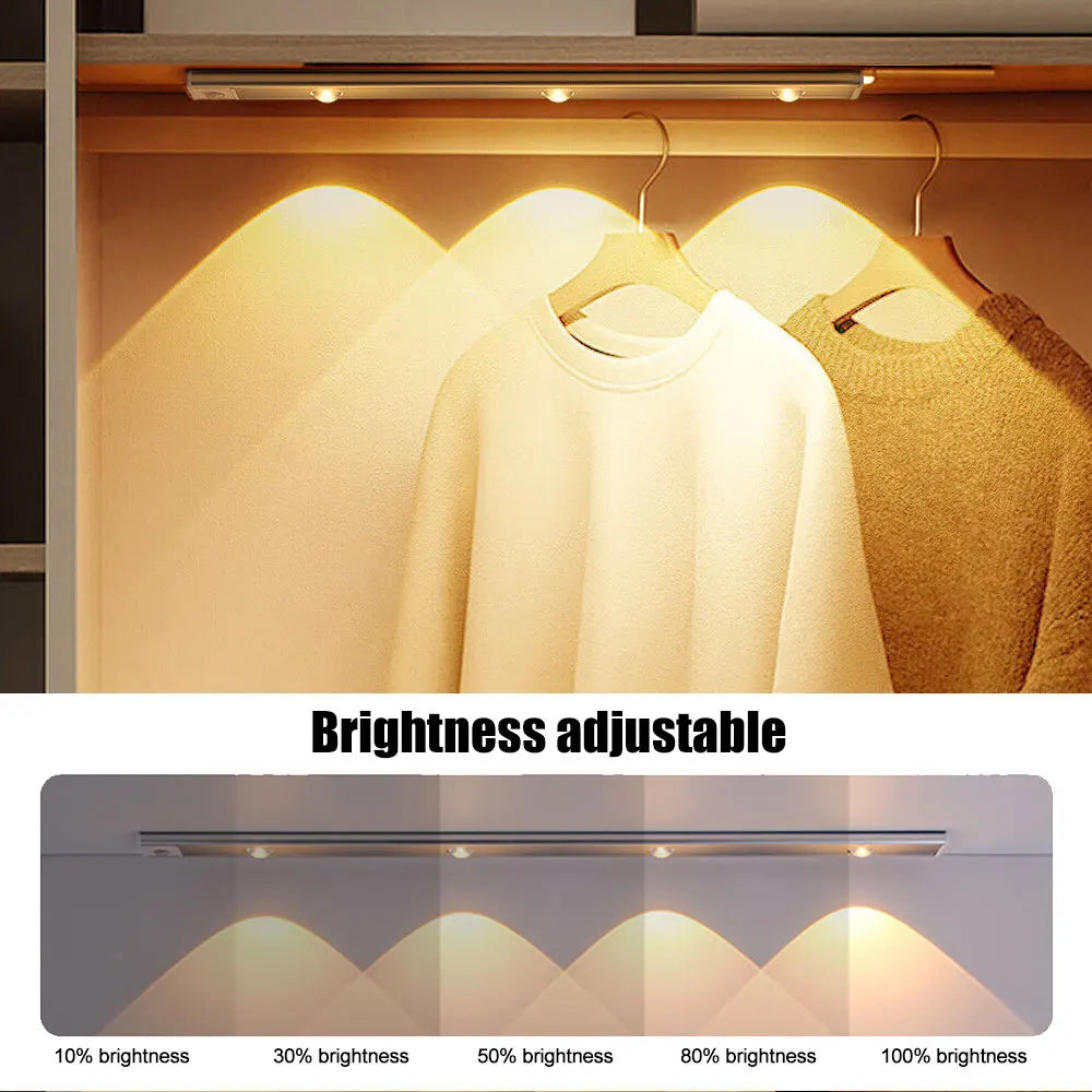2-Motion Sensor Light LED Sensor Lamp Wireless Ultra Thin USB LED For Kitchen Cabinet Bedroom Wardrobe Indoor Lighting Night Light