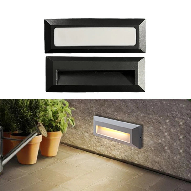 Surface mounted LED Stair Step Light 6W Waterproof Modern Alloy Sconces Wall Lamp for Porch Staircase Hotels Garden Pathway
