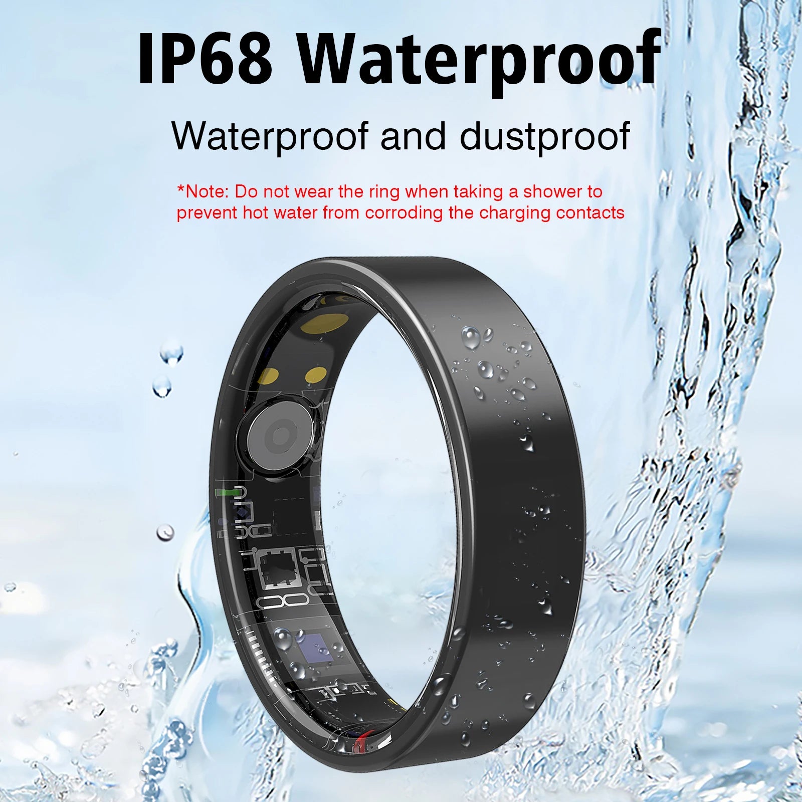 Smart ring, sleep tracking, multiple sports modes, monitor sports data, compatible with iPhone and Android, holiday gift, unisex