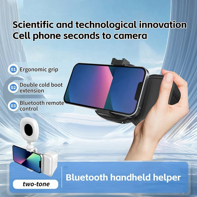 Phone Bluetooth Handheld Sefile Stick Handle Stabilizer Vlog Selfie Fill Light Photography Accessories