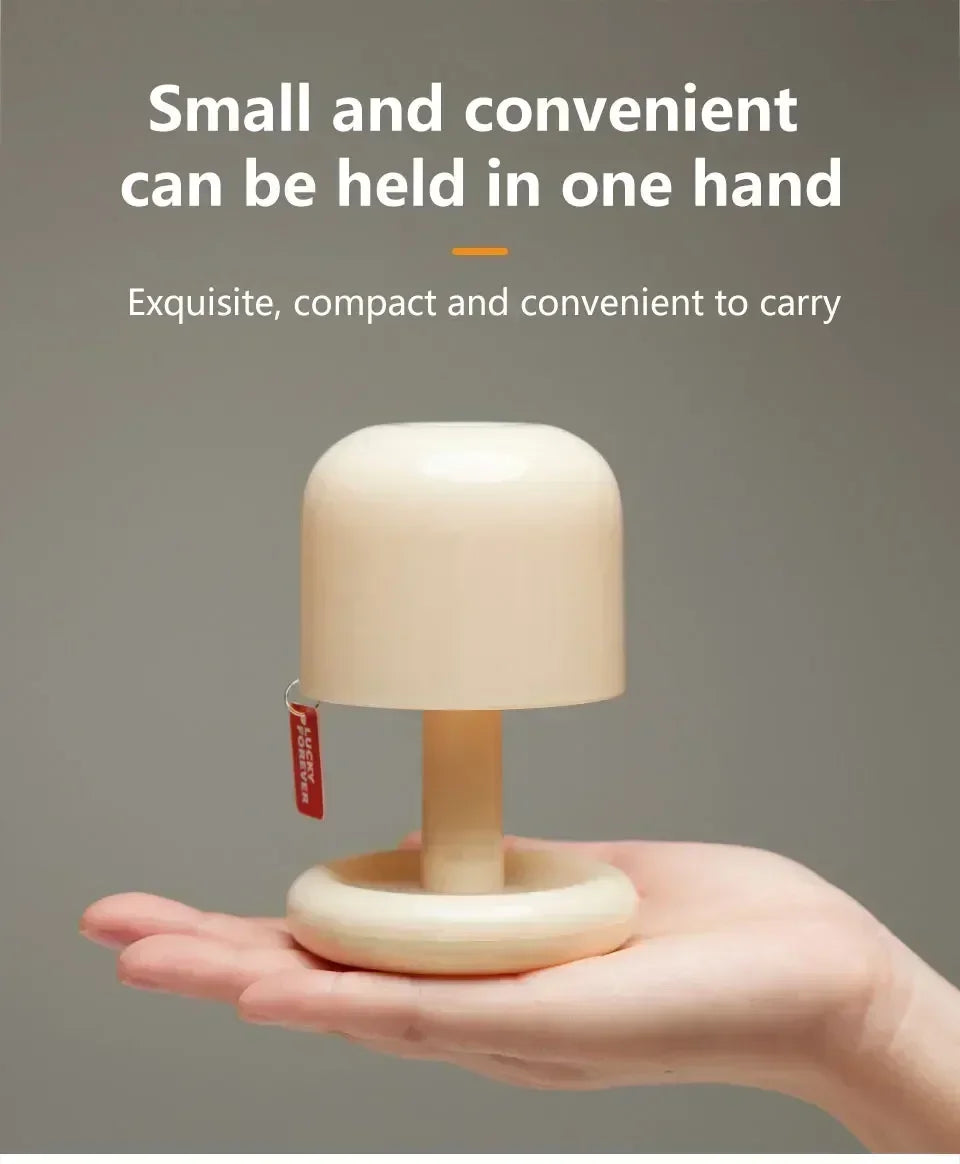 Mini Sunset Night Lamp Desktop Creative USB Rechargeable Ins Mushroom Style Led Night Light for Coffee Bar Home Decor Bedroom