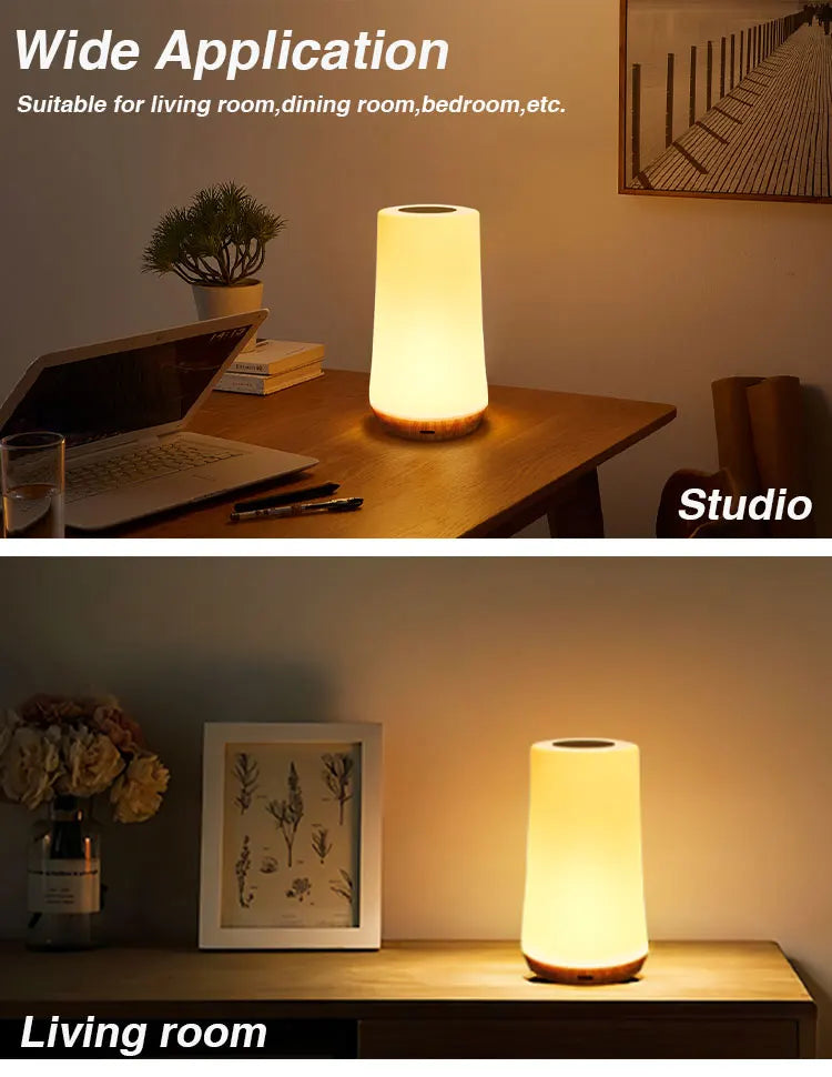 LED Night Light – 13-Color Changing RGB Table Lamp (Touch & Remote)
