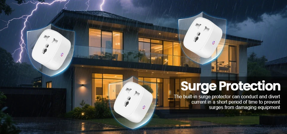 2-16A Smart Plug EU UK US Energy Monitor WiFi Socket Remote Control Timer Alexa Google Home for Electrical Socket Accessories