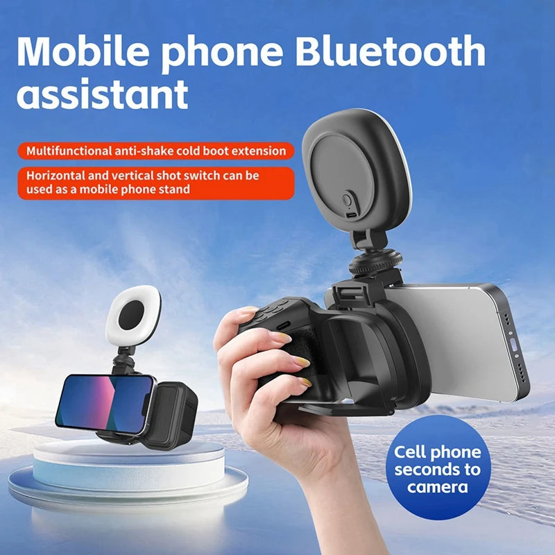 Phone Bluetooth Handheld Sefile Stick Handle Stabilizer Vlog Selfie Fill Light Photography Accessories