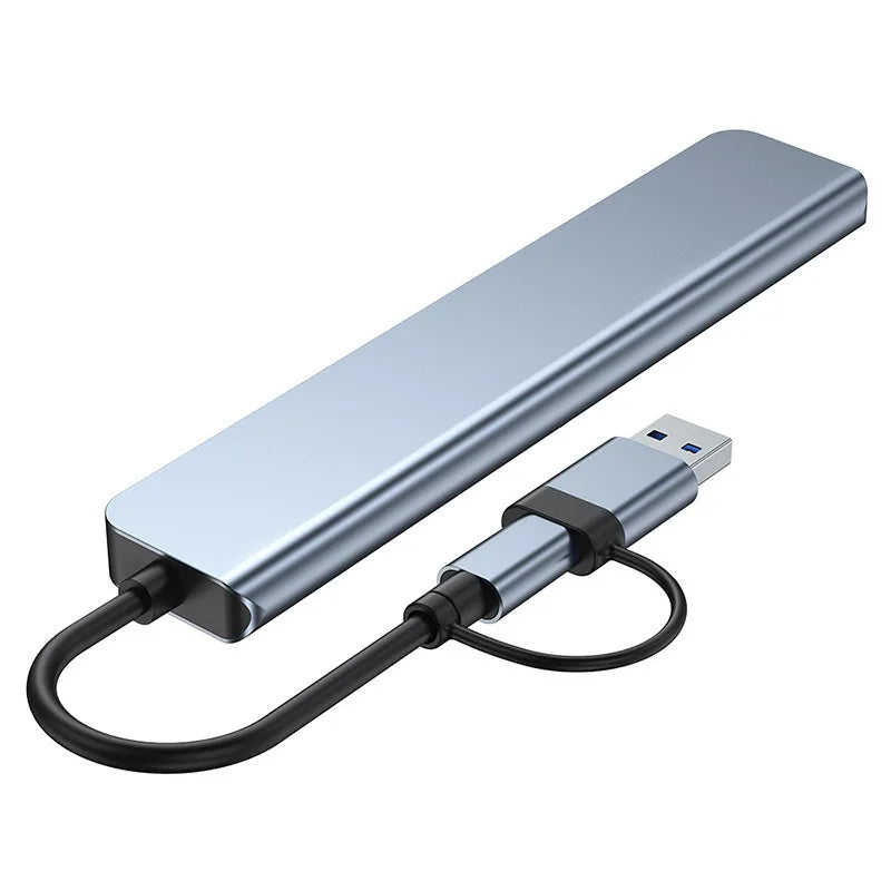 8 in 1 USB +Type C USB hub multi hub one to four Type C 3.0 splitter USB extension With For Laptop Tablet Macbook Air M1 iPad Pr