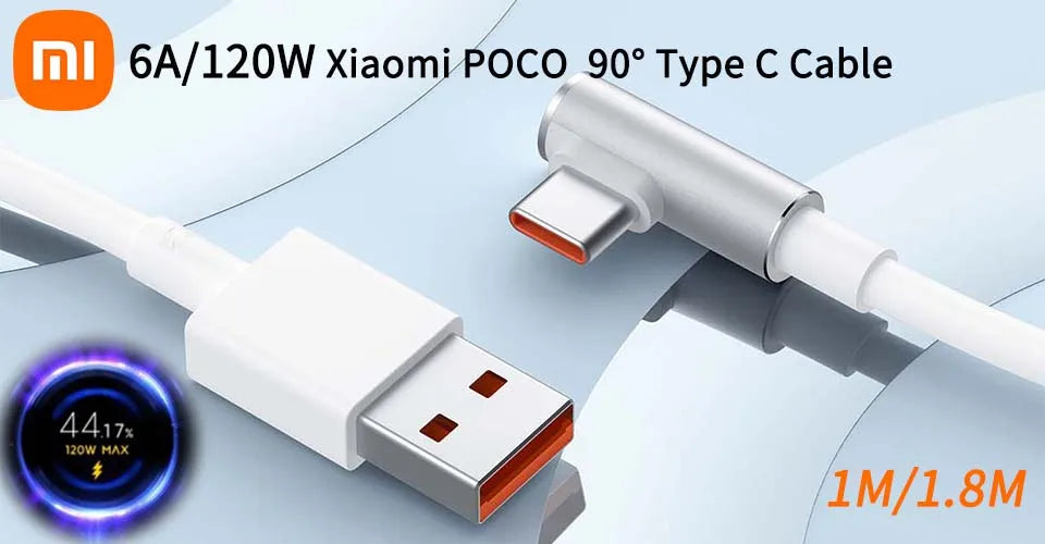 Xiaomi Original 6A Usb Type C Cable Charger 120w Turbo Tipo Fast Charging usbc For Mi 13 12 11 9 Poco Redmi Note 10 Pro K30S Cab